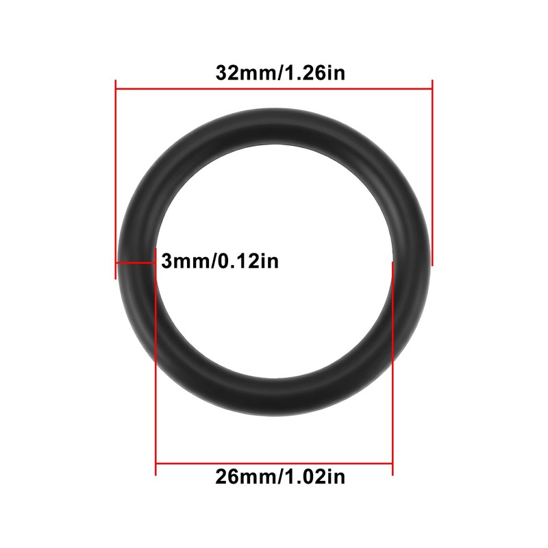 Briny River 10 Stück Drucksprühschlauch Gummidichtung Außendurchmesser 32 Mm Dicke