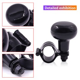 Biqing Steering Wheel Spinner Knob,Universal Car Steering Wheel Knob Handle Ball Heavy Duty Steering Wheel Power Ball Car Grip Knob Turning Helper(Black)