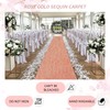 Aisle Runners for Wedding 2FT×15FT Rose Gold Sequin Aisle Runner