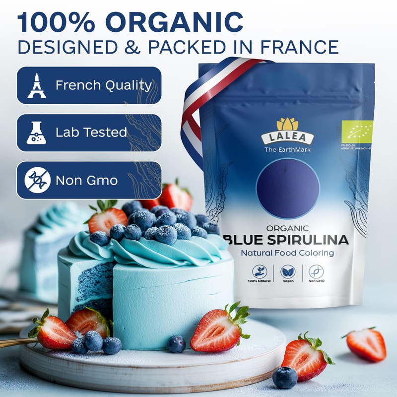 LALEA Blue Spirulina Powder 55g – Organic Blue Spirulina (Phycocyanin)
