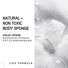 Iles Formula Body Sponge: Natural + Anti-Bacterial + Non-Toxic Body Sponge to Optimize Soap Lather and Nourish The Skin