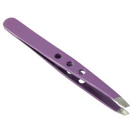 HTS 172T3 3.75" Purple Three Hole Slanted Eyebrow Tweezers