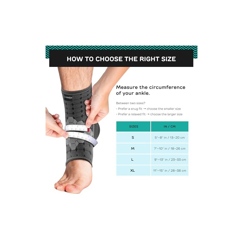 bonmedico Professional Tasano Ankle Bandage – Compression Support for Stability