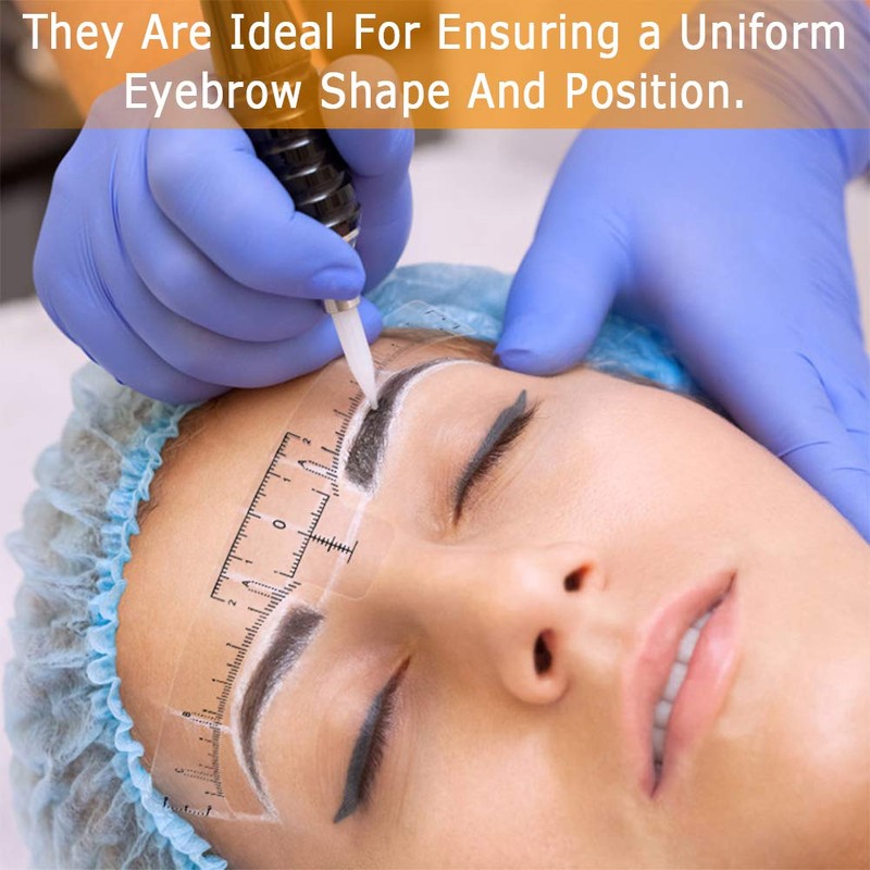 Eyebrow Ruler Disposable Permanent Makeup Microblading Eyebrow Ruler Tattoo Sticker