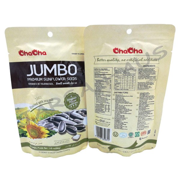 ChaCha Jumbo Premium Sunflower Seed 98g Bundle of 4packs
