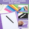 PATIKIL Plastic Report Covers with Prong, 10 Pcs 80 Sheet