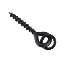10Pcs 15mm Bait Screws Fishing Up Bait Fishing Boilie Bait Screw Lure Pegs with Round Link Loop Swivels Ternal Tackle Aessories, Sublight Black