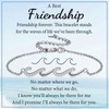 KORAS Friendship Bracelet, Wave Charm Bracelet Friendship Gifts for Women