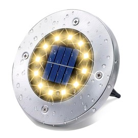 HOUSEOFLED Solar Ground Lights, 12 Packs Waterproof 12 led Solar Garden Lights, In-Ground Outdoor Landscape Lighting for Patio,Lawn,Yard,Pathway,Patio,Walkway(Warm Light)