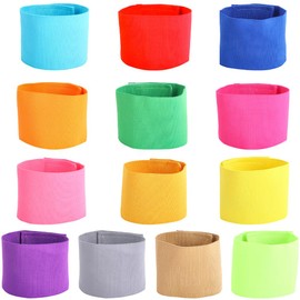 CREATCABIN 13Pcs 13 Colors Captain Armbands Elastic Adjustable Leader Arm Band Memorial Armband Outdoor Sport Armbands for Men Women Soccer Volleyball Basketball Running Team Athletes 13.4x2.7in