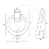 Dart Ring Cast Brass Door Knocker 118mm x 101mm -