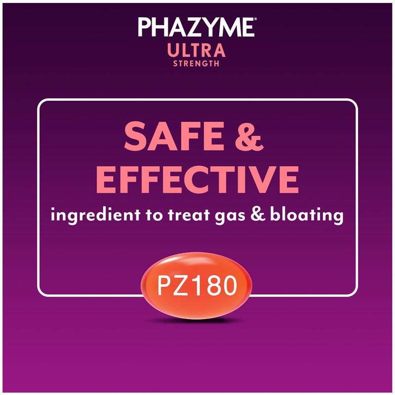 Phazyme Gas Relief, Ultra Strength Gas and Bloating Relief for