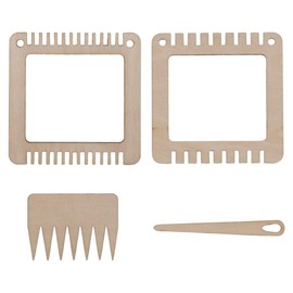 Trimits Weaving Set: Two Small Frames, Comb & Needle, Wood