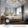 KnLnny Ware Square Black Gimbal Recessed Lighting 4 Inch 6