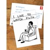 Funny Rude Humorous 'David Shrigley Watch Filth' Postcard