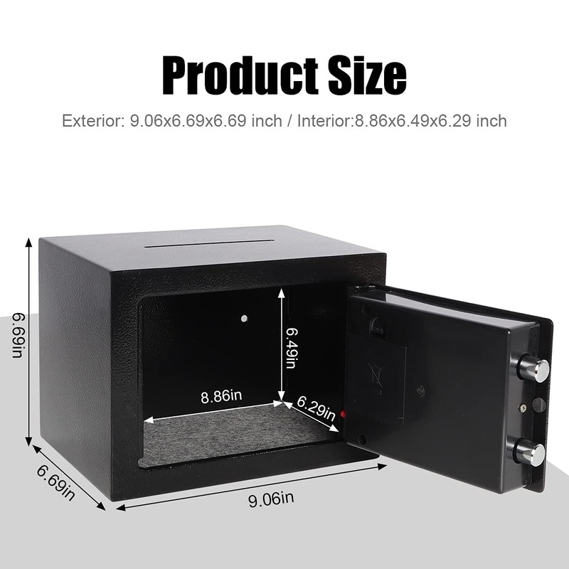 Parrency Security Digital Safe for Home Office,0.17 Cubic Home Keypad