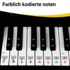 Piano Stickers for 61 Keys Keyboards Transparent and Removable
