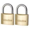 Sterling BPL402 2 x 40mm Medium Profile Brass Padlock-Keyed Alike