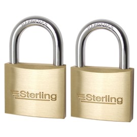 Sterling BPL402 2 x 40mm Medium Profile Brass Padlock-Keyed Alike