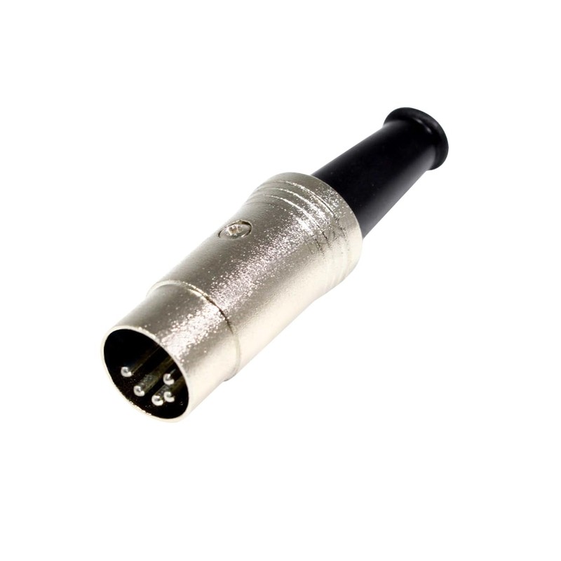 Cube-LED 5-pin DIN plug soldered audio MIDI cable connector -