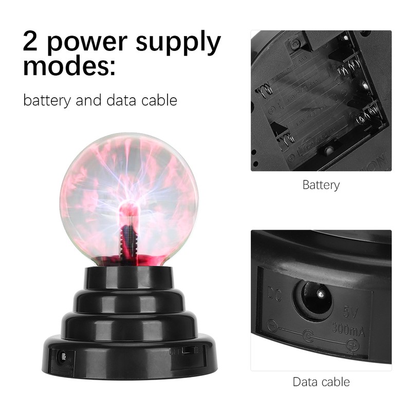 Plasma Light Ball Shape USB Night Lamp Home Desktop Ornaments