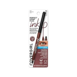 COVERGIRL Perfect Point Plus Ink Gel Eye Pencil, Pigmented, Long-Wearing, Vegan Formula, Dazzling Burgundy 295, 0.01oz