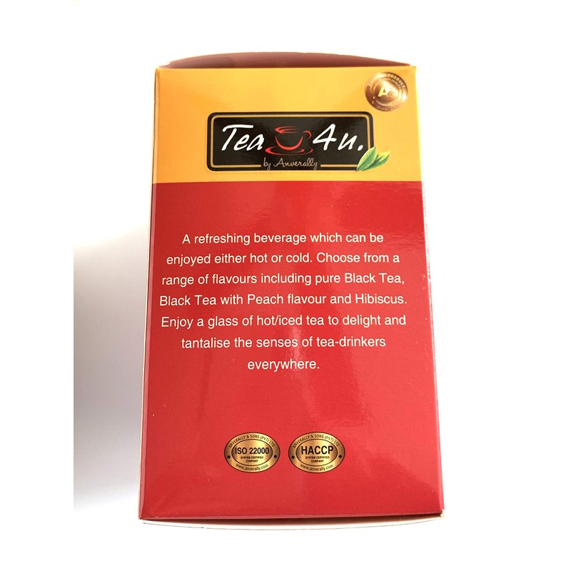 Tea4U Hibiscus Iced Tea Bags - Hot & Cold Brewed