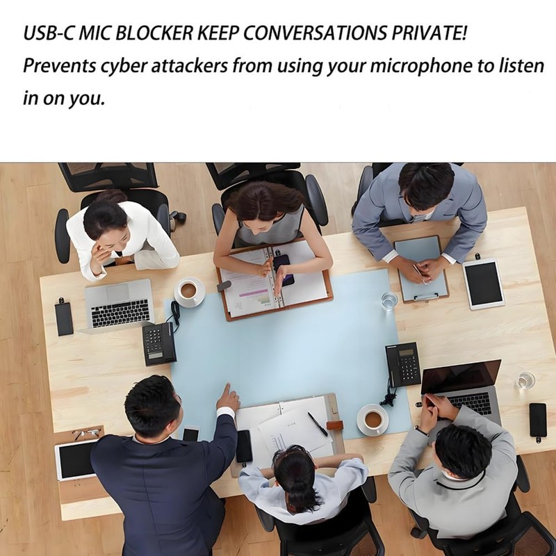 Snblzhef Silver USB C MIC Lock for Microphone Sound Security