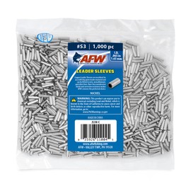 American Fishing Wire Single Barrel Crimp Sleeves, Nickel, Size S3, 0.065-Inch Inside Diameter, 1000-Pieces