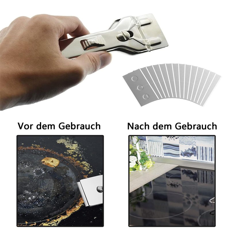 Ceramic Hob Scraper Replacement Blades, 43 mm, Pack of 48