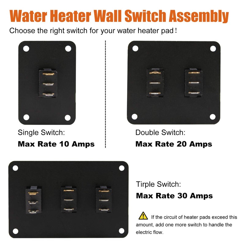 Facon 12Volts Switch Box Panel, 30Amps Rocket On&Off Switch with