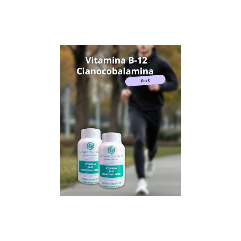 Vitamina B12 en Cápsulas Veganas 2 Pack frascos de 30