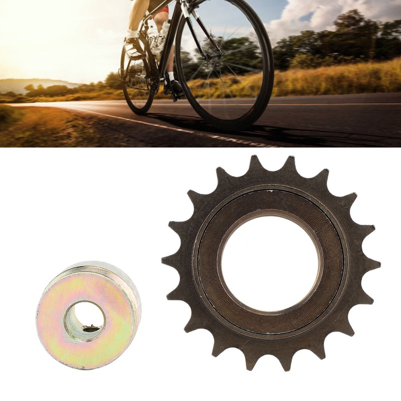 Single Speed Bike Freewheel 18T Threaded Bicycle Freewheel with 13mm