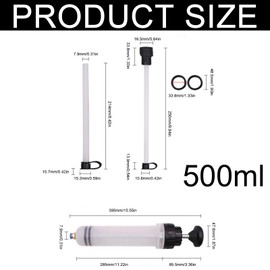 LIMEOW 500 ml Oil Suction Pump, Oil Barrel Pump, Suction Pump, Transfer Pump, Hand Pump, Peristaltic Pump, Gear Oil Pump, Oil Syringe, Suitable for a Wide Range of Applications and a Wide Range of