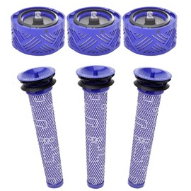Goodsby 6 Pack Replacement Pre Post Motor HEPA Filter for Dyson V6 DC58 DC59 DC62 DC72 DC74 SV03 SV04 SV05 SV06 SV07 SV08 SV09 Absolute Animal Motorhead Vacuum Cleaner Part # 965661-01, 966741-01