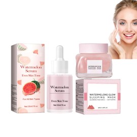 Dyceittdia 2 x Watermelon Skin Care, 30 ml Watermelon Essence and 50 ml Watermelon Essence Face Cream, Watermelon Essence Set, Moisturising Skin, Cream1
