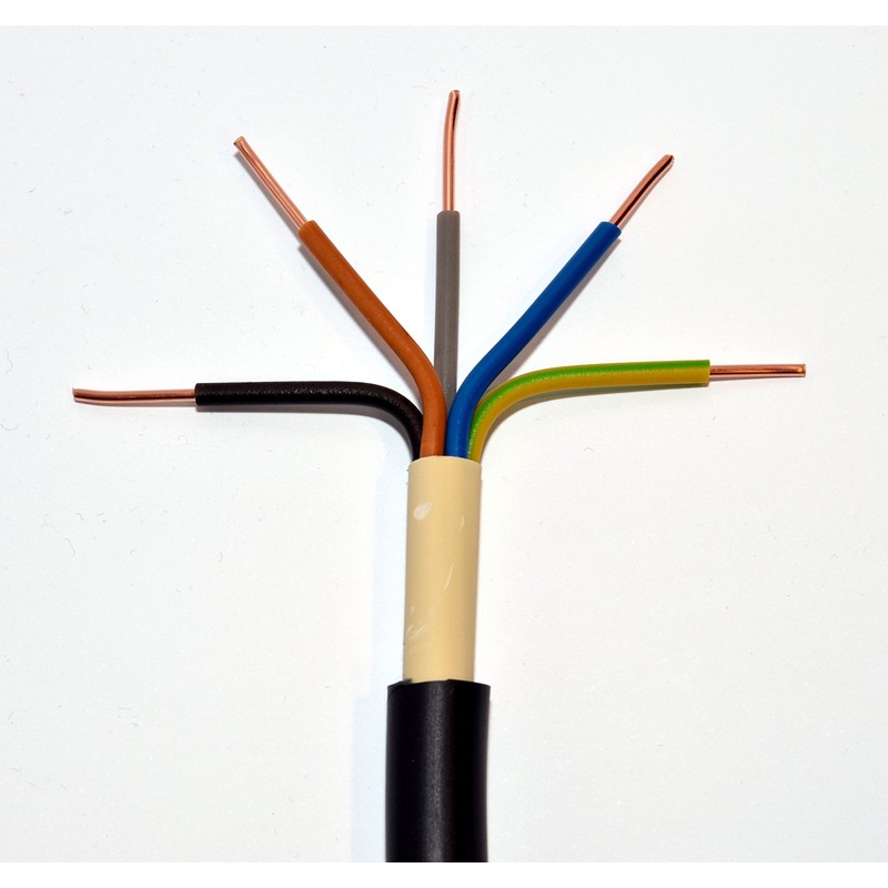 NYY-J Underground Cable 5 x 10 mm² RE Black 5