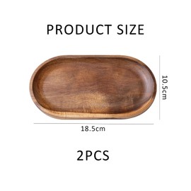 USHXVG 2 Pieces Decorative Pallets, Round Wooden Pallets, Key Trays, Round Wooden Pallets, Decorative Wooden Trays, Service Mini Pallets
