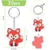 30 Stück Schlüsselanhänger Tier Schlüsselanhänger Kinder Schule Mitgebsel Kindergeburtstag, Schlüsselanhänger