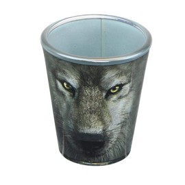 JUST FUNKY Wolf Face 2oz Shot Glass