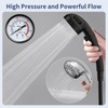 HANLIAN High Pressure Shower Head with Pause Button, 3 Spray