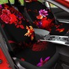 Howilath Car Seat Cover Universal Red Hibiscus Flowers Print Hippie