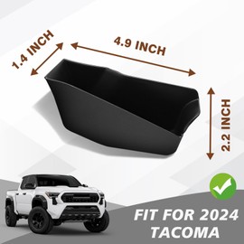 Muslogy Front Door Handle Inserts Box Interior Storage Organizer Compatible with Toyota Tacoma 2024 Accessories Door Grab Handle Pocket Side Armrest Phone Pocket Organizer 2PCS