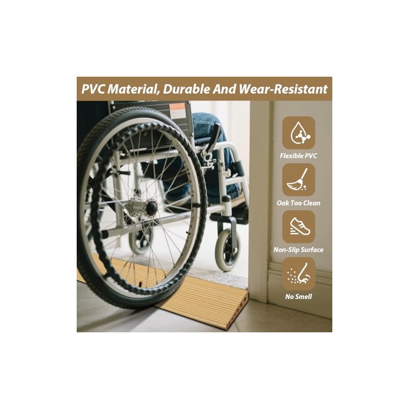 Threshold Ramp 100 x 10 x 2.5 cm, Non-Slip Surface,