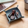 SANQIANWAN Leather Jewelry Valet Tray for Women and Man, Portable