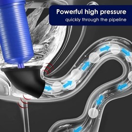 Drain Unblocker Plunger,Plunger sink unblocker,High Air Pressure Drain Pump Pipe Dredge Tool,Kitchen Sink Sewer Dredge Cleaning Tools,Sink Unblocker with 4 Suckers for Kitchen Sink Bath