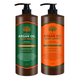 Sasha Argan Oil Body Wash + Body Lotion, 1 Set / 샤샤 아르간 오일 바디워시 + 바디로션, 1세트