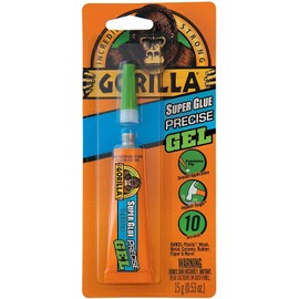 The Gorilla Glue Company Gorilla Super Glue Precise Gel, 15g, Clear, (Pack of 1)