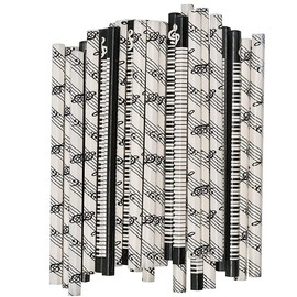 Music Pencils Musical Notes Pencils Piano Wooden Pencils Stripe Pencils,24 Pcs Musical Note Pencils,Music Stationery Piano Notes Standard Pencil,Music Notes Piano HB Wooden Standard Pencils for Kids