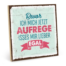 TypeStoff HS-00330 Wooden Sign with Saying – No Matter – Vintage Look with Quote as a Gift and Decoration on the Theme of Excitement and Trouble